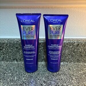 L'Oreal Paris Sulfate Free Brass Toning Purple Shampoo & Conditioner For Blonde